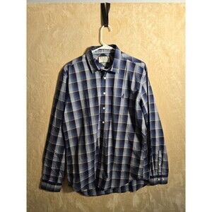 Thomas Pink Slim Fit Plaid Shirt Men’s Large Blue Jermyn Street‎